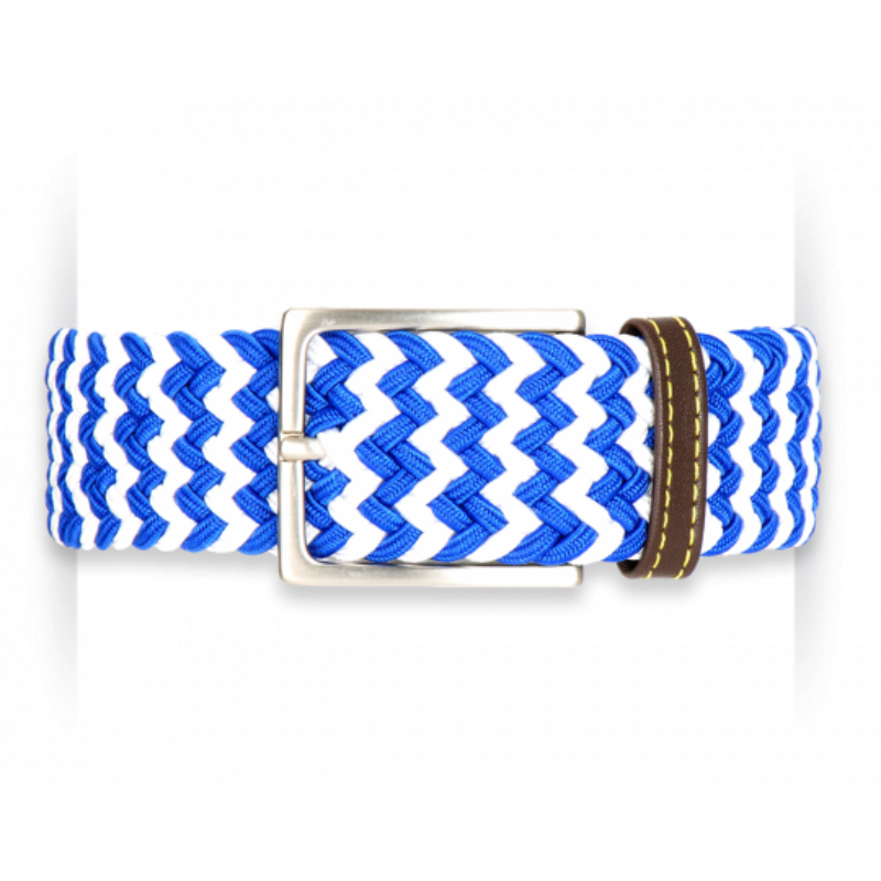 Ceinture Bleu et Blanche tressée Made in France