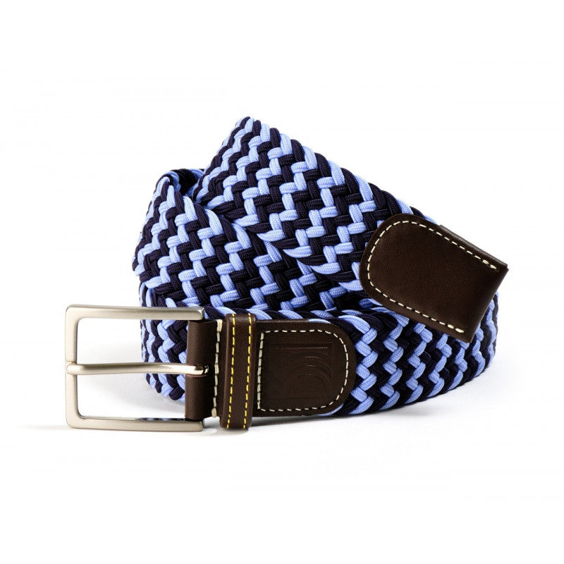Ceinture Bleu Marine et Lavande tressée