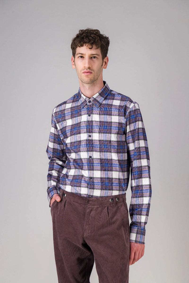 DESIGN - Chemise oversize style années 90 en flanelle brossée à