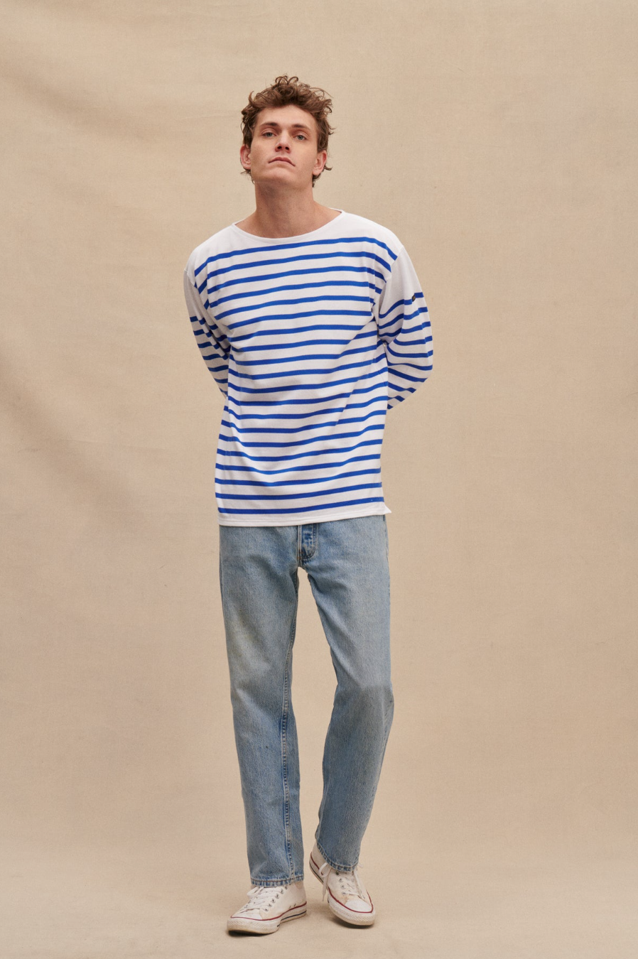 Le Minor Rachel Navy Knit Top L Habit Francais